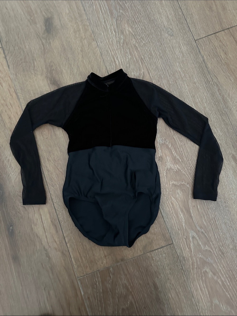 Suffolk Black long sleeve ballet leotard. Size M.